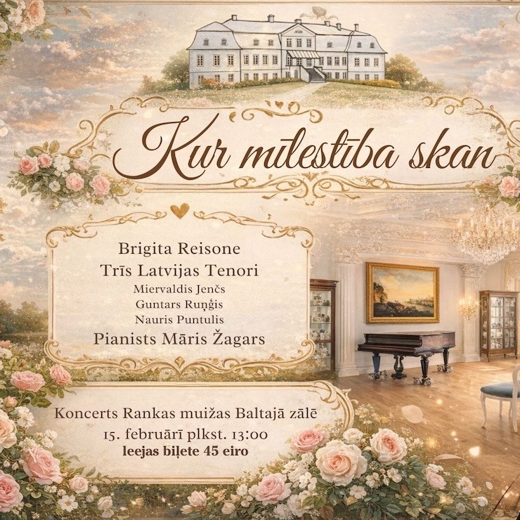 Izrādes "Kur mīlestība skan | Brigita Reisone un Trīs Latvijas Tenori" attels