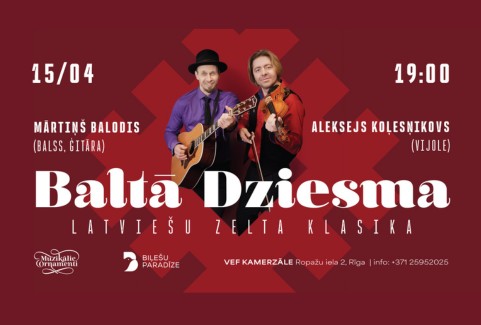 Izrādes "Mārtiņš Balodis un Aleksejs Koļesņikovs: “Baltā Dziesma” - latviešu zelta klasika" attels
