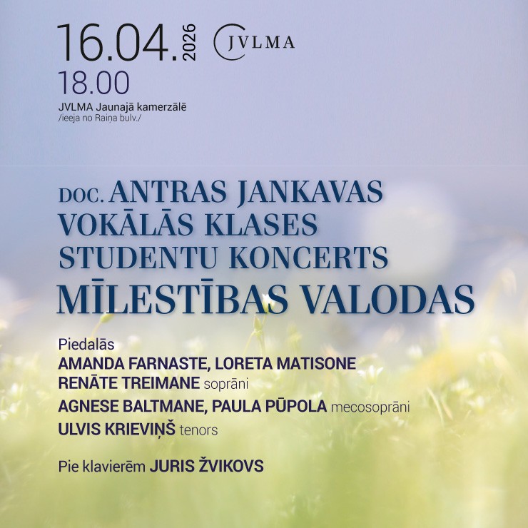 Izrādes "Doc. Antras Jankavas Vokālās klases studentu koncerts “Mīlestības valodas”" attels