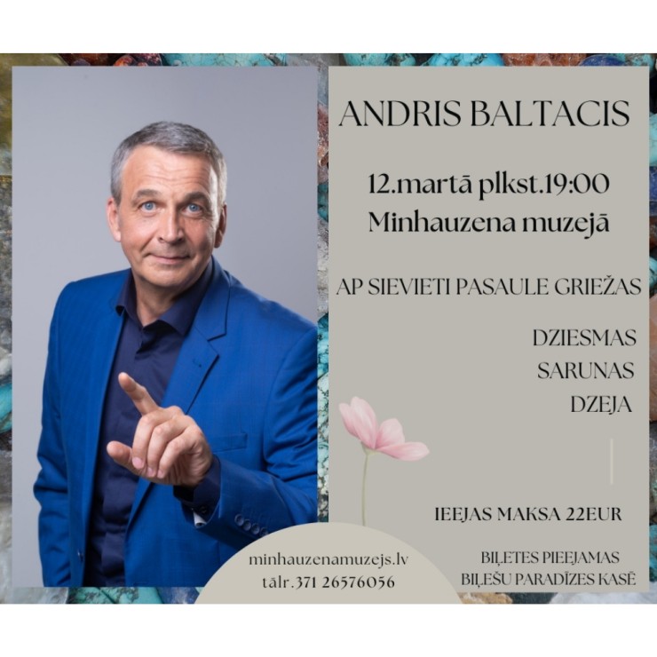 Izrādes "Andris Baltacis | Ap sievieti pasaule griežas" attels