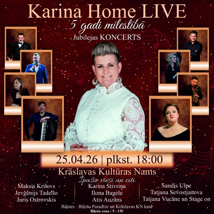 Изображение спектакля "“Karina Home LIVE: 5 gadi mīlestībā” – jubilejas koncerts Krāslavā"