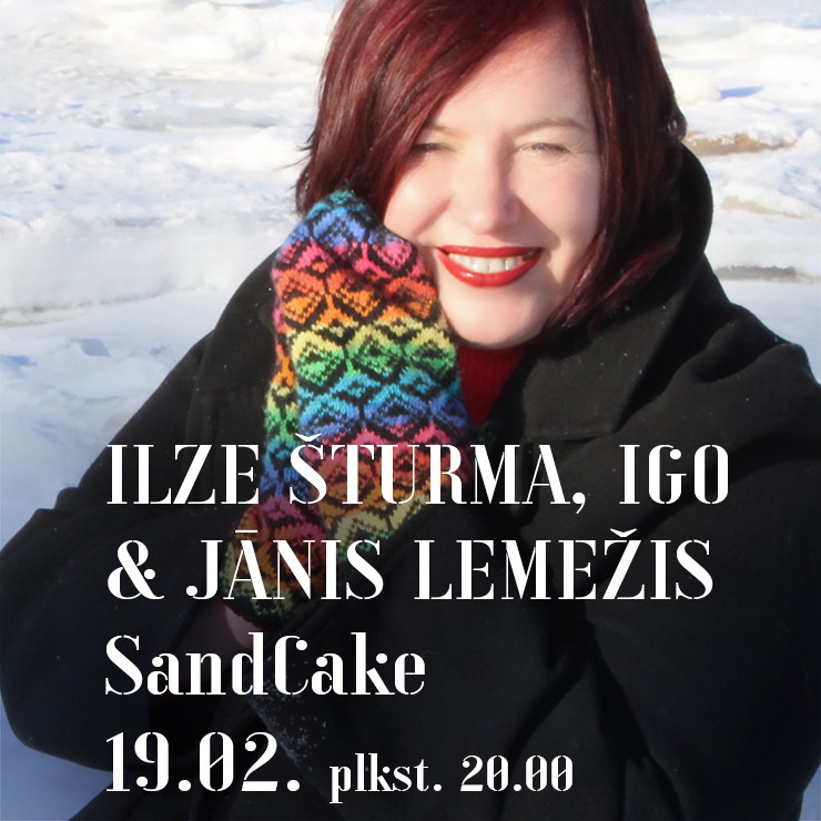 Izrādes "Ilze Šturma, Igo un Jānis Lemežis I SANDCAKE muzikālais vakars" attels