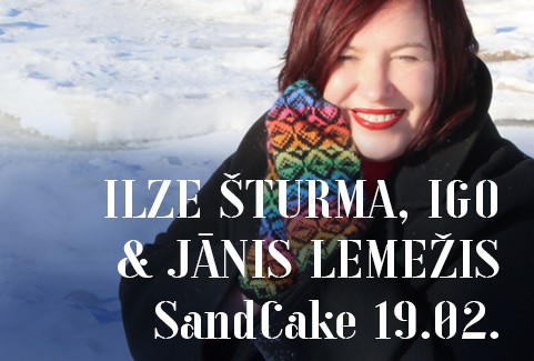 Izrādes "Ilze Šturma, Igo un Jānis Lemežis I SANDCAKE muzikālais vakars" attels
