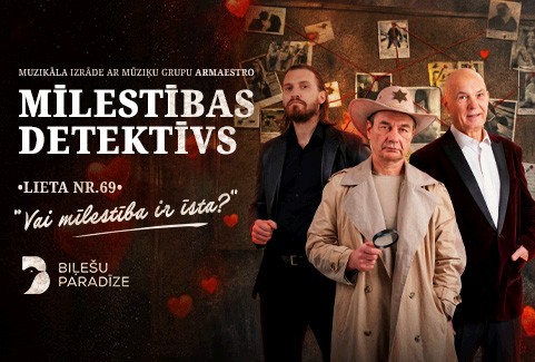 Izrādes "MĪLESTĪBAS DETEKTĪVS koncertuzvedums" attels