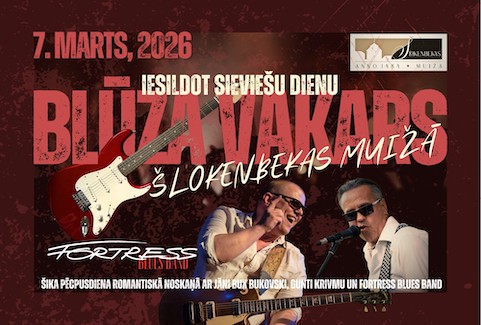 Izrādes "Blūza vakars Šlokenbekas muižā" attels
