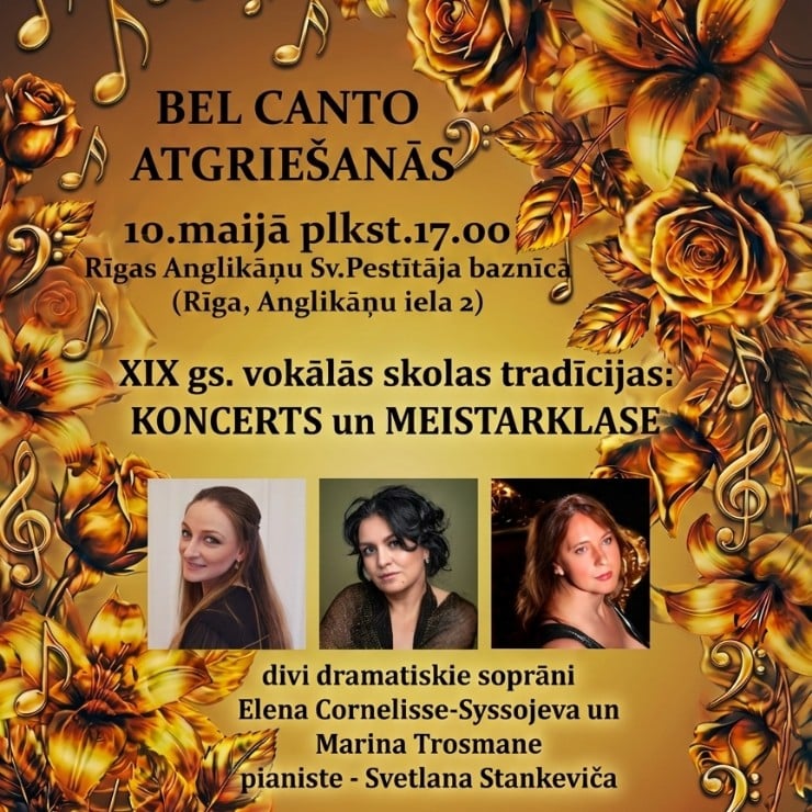 Izrādes "BEL CANTO ATGRIEŠANĀS: KONCERTS un MEISTARKLASE" attels