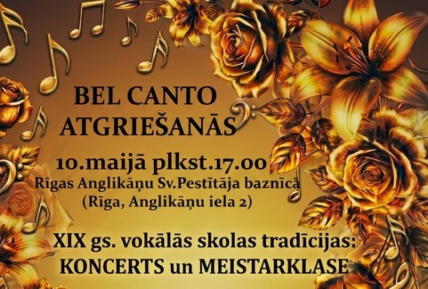 Izrādes "BEL CANTO ATGRIEŠANĀS: KONCERTS un MEISTARKLASE" attels