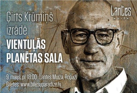 Izrādes "Ģirta Krūmiņa izrāde “Vientuļās Planētas Sala” Lantes muižā" attels