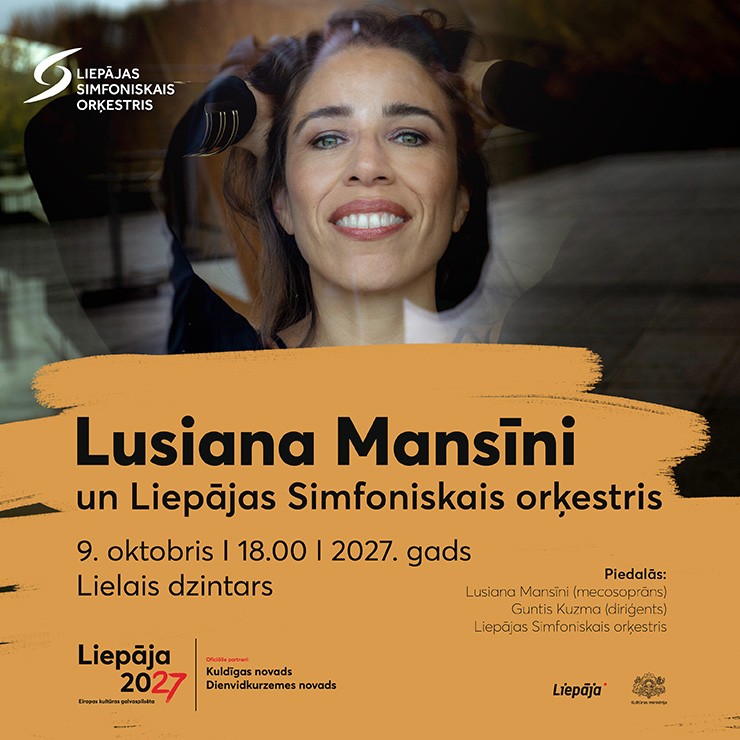 Izrādes "Lusiana Mansīni un Liepājas Simfoniskais orķestris" attels
