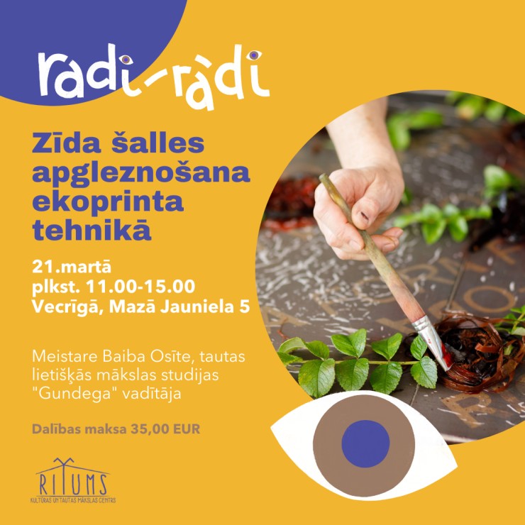 Izrādes "Zīda šalles apgleznošana ekoprinta tehnikā" attels