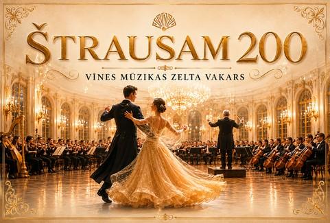 Izrādes "Štrausam 200 - Vīnes mūzikas zelta vakars" attels