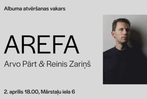 Izrādes "AREFA. Arvo Pärt & Reinis Zariņš" attels