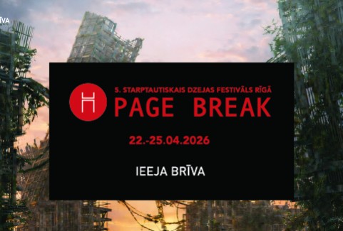 Izrādes "5. starptautiskā dzejas festivāla “PAGE BREAK” dzejas lasījumi" attels
