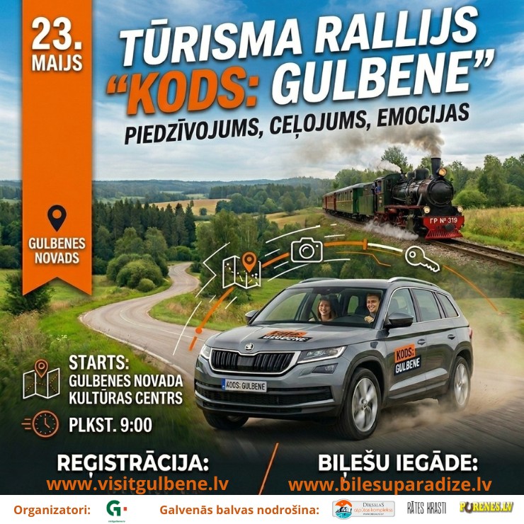 Izrādes "Tūrisma rallijs “Kods: Gulbene”" attels
