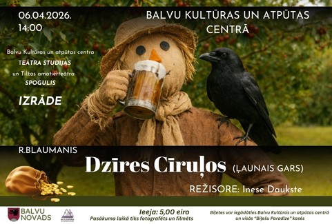 Izrādes "Balvu Kultūras un atpūtas centra Teātra studijas un Tilžas amatierteātra SPOGULIS izrāde Rūdolfs Blaumanis “Dzīres Cīruļos” (Ļaunais gars)" attels