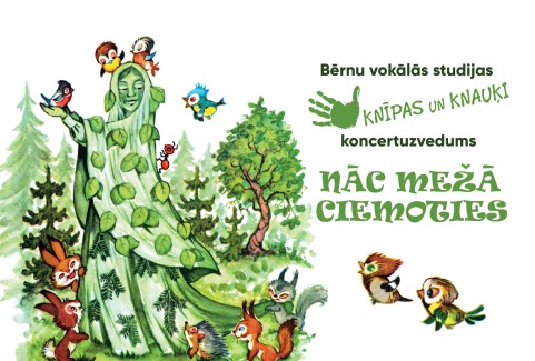 Izrādes "Bērnu vokālās studijas “Knīpas un Knauķi” koncertuzvedums “Nāc mežā ciemoties”" attels