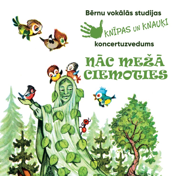 Izrādes "Bērnu vokālās studijas “Knīpas un Knauķi” koncertuzvedums “Nāc mežā ciemoties”" attels