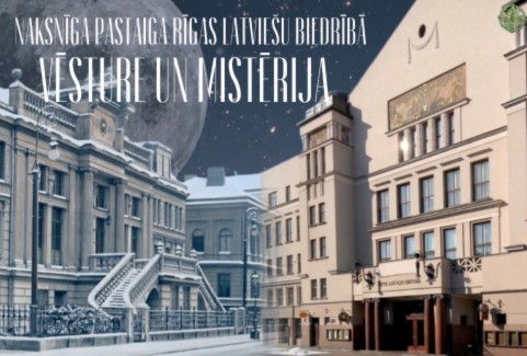 Izrādes "Naksnīga pastaiga Rīgas Latviešu biedrībā - vēsture un mistērija" attels