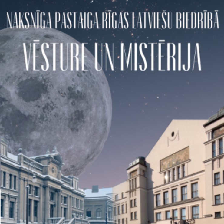 Izrādes "Naksnīga pastaiga Rīgas Latviešu biedrībā - vēsture un mistērija" attels