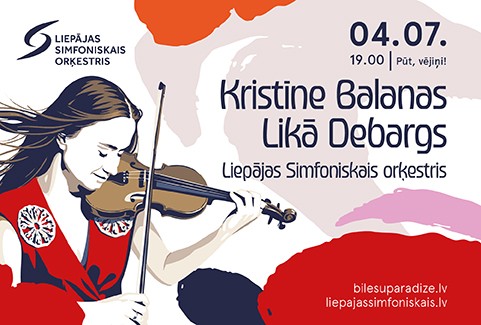 Izrādes "Kristīne Balanas, Likā Debargs un LSO" attels