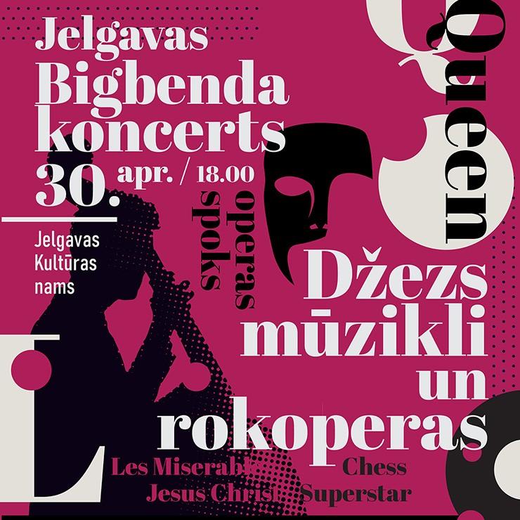 Izrādes "Jelgavas Bigbenda koncerts “DŽEZS, MŪZIKLI UN ROKOPERAS”" attels