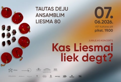 Izrādes "Tautas deju ansamblim LIESMA 80 | Jubilejas koncerts KAS LIESMAI LIEK DEGT?" attels