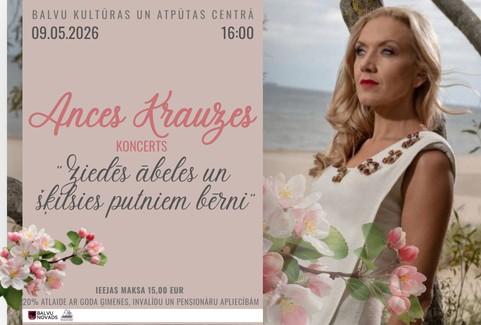 Izrādes "Ances Krauzes koncerts “Ziedēs ābeles un šķilsies putniem bērni”" attels
