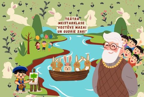 Gallery image 1: TEĀTRA MEISTARKLASE "VECTĒVS MAZAI UN GUDRIE ZAĶI"