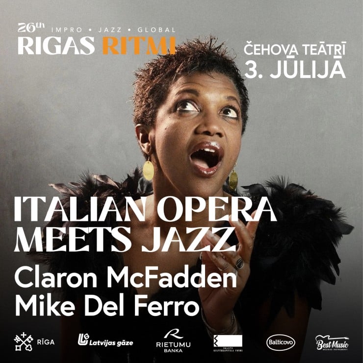 Image of the event "RĪGAS RITMI 2026 | ITALIAN OPERA MEETS JAZZ ft. Claron McFadden, Mike Del Ferro /USA / Netherlands"