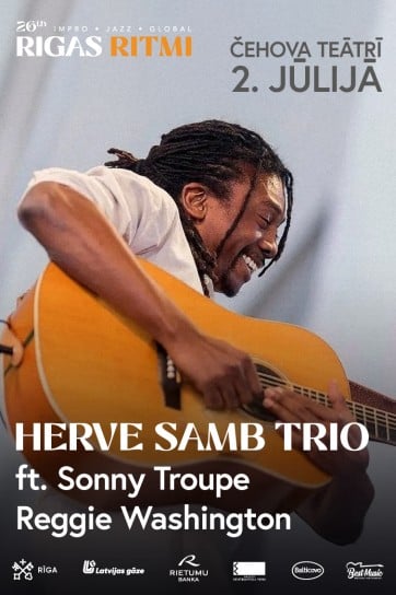 Meklēšanas rezultāta izrādes "RĪGAS RITMI 2026 | HERVE SAMB TRIO feat. Sonny Troupe, Reggie Washington /Senegāla / ASV /" attels