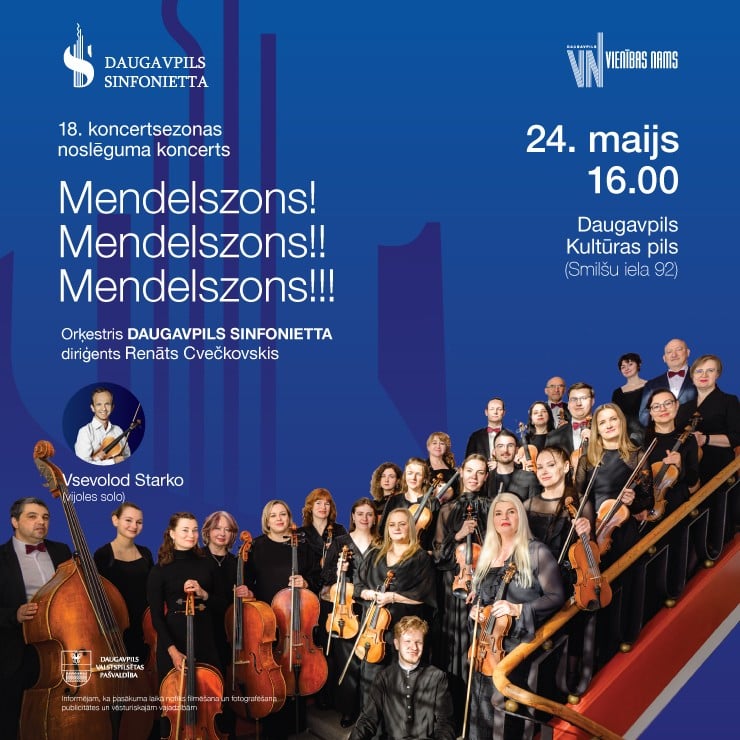 Izrādes "Mendelszons! Mendelszons!! Mendelszons!!! | Orķestra “Daugavpils Sinfonietta” sezonas noslēguma koncerts" attels