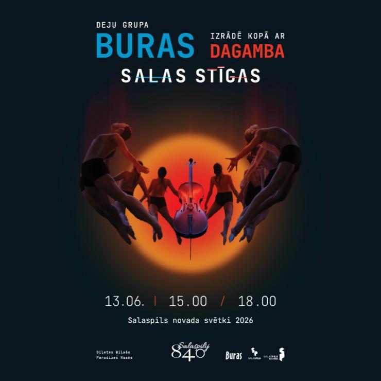 Izrādes "DEJU GRUPA "BURAS" KOPĀ AR GRUPU "DAGAMBA" IZRĀDĒ "SALAS STĪGAS"" attels