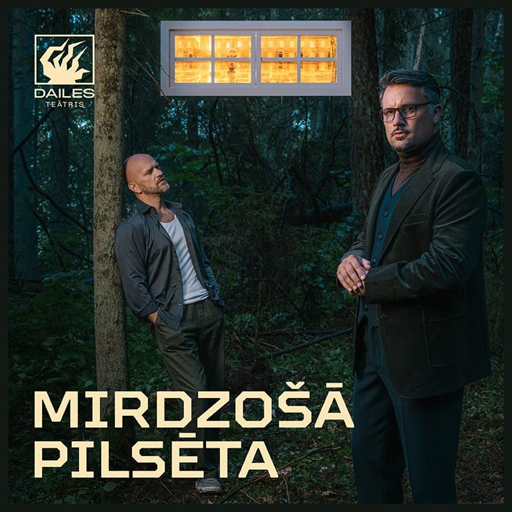 Izrādes "MIRDZOŠĀ PILSĒTA" attels