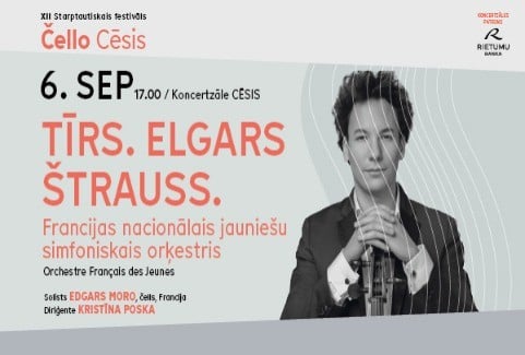 Izrādes "ČELLO CĒSIS 2026 | Francijas Nacionālais jauniešu simfoniskais orķestris | TĪRS. ELGARS. ŠTRAUSS." attels