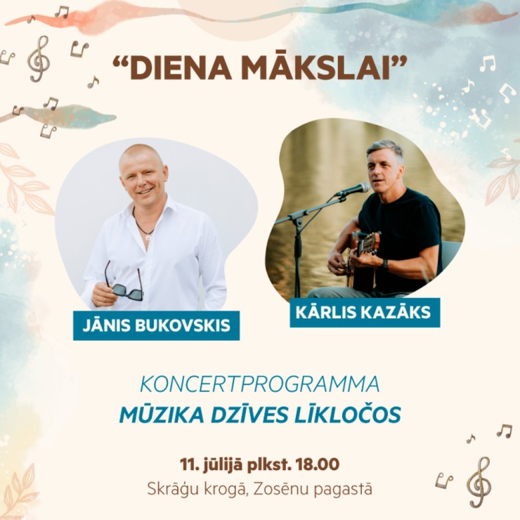 Image of the event "DIENA MĀKSLAI | Koncertprogramma "Mūzika dzīves līkločos""