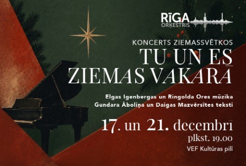 Izrādes "TU UN ES ZIEMAS VAKARĀ. Orķestris “Rīga”, Ieva Parša, Beāte Zviedre, Rihards Millers" attels
