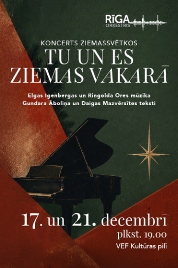 Meklēšanas rezultāta izrādes "TU UN ES ZIEMAS VAKARĀ. Orķestris “Rīga”, Ieva Parša, Beāte Zviedre, Rihards Millers" attels