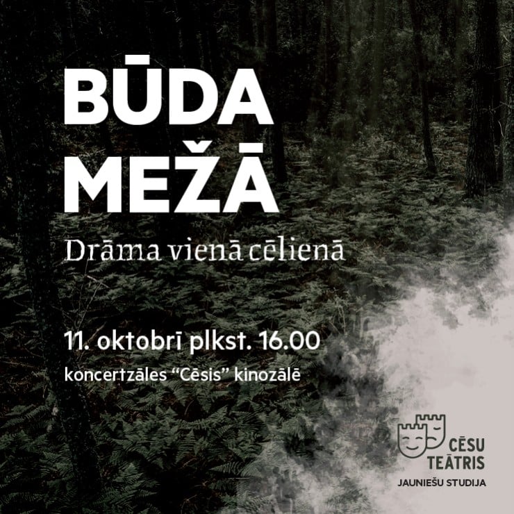 Izrādes "Cēsu teātra jauniešu studijas izrāde "Būda mežā"" attels