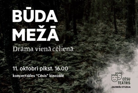 Izrādes "Cēsu teātra jauniešu studijas izrāde "Būda mežā"" attels