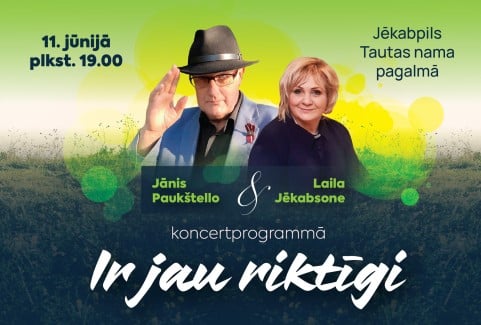 Izrādes "Jānis Paukštello un Laila Jēkabsone koncertprogrammā “Ir jau riktīgi”" attels