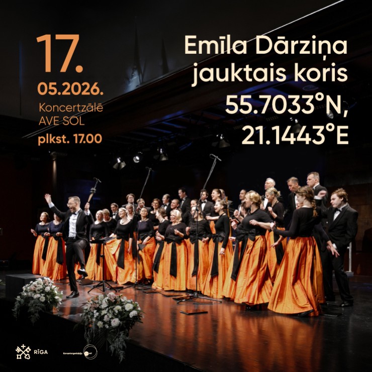 Izrādes "55.7033°N, 21.1443°E | Emīla Dārziņa jauktais koris" attels