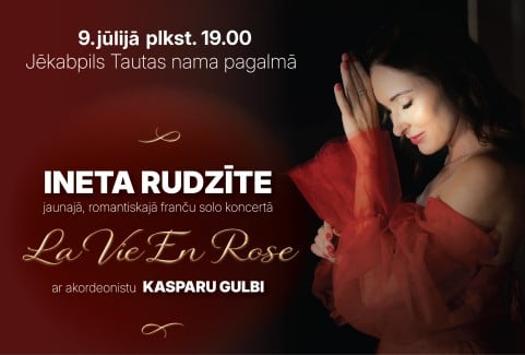 Izrādes "Inetas Rudzītes un akordeonista Kaspara Gulbja koncertprogramma “La Vie en Rose”" attels
