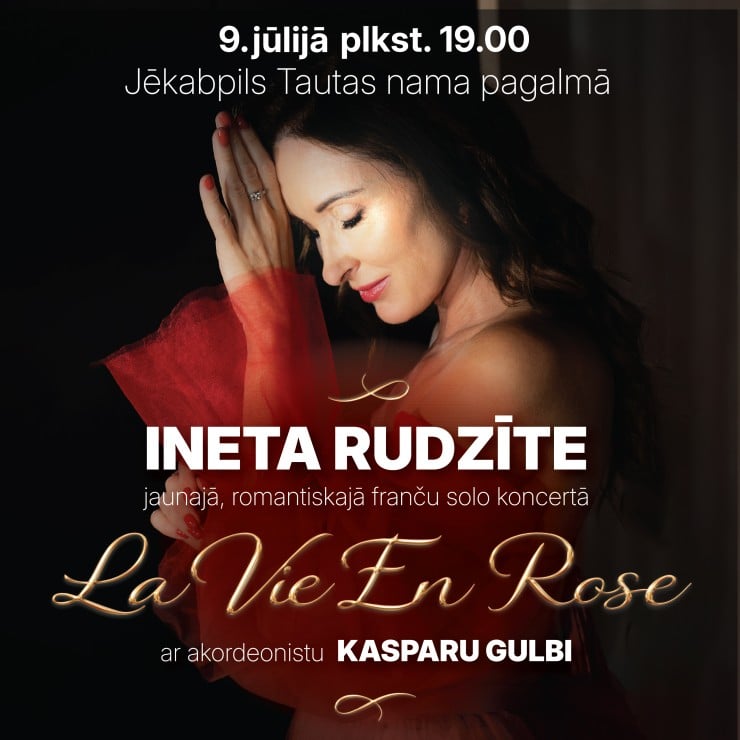 Izrādes "Inetas Rudzītes un akordeonista Kaspara Gulbja koncertprogramma “La Vie en Rose”" attels