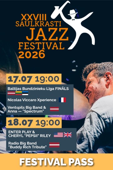 Изображение мероприятия "XXVIII Saulkrasti Jazz Festival 2026. ABONEMENTS (17.07.-18.07.2026)" из результатов поиска