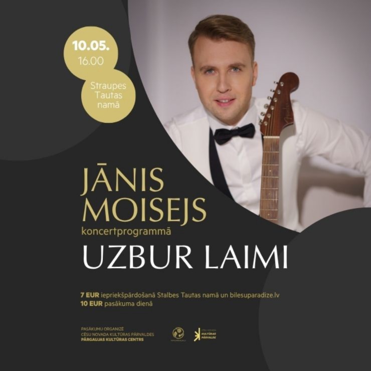 Izrādes "JĀNIS MOISEJS koncertprogrammā UZBUR LAIMI" attels