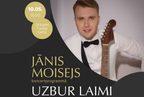 Izrādes "JĀNIS MOISEJS koncertprogrammā UZBUR LAIMI" attels