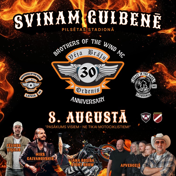 Izrādes "SVINAM GULBENĒ – “Vēja Brāļi MC” 30 gadu jubileja" attels