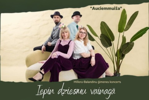 Izrādes "Milleru-Balandīnu ģimenes koncerts "Iepin dziesmu vainagā"" attels