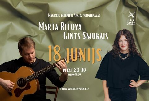 Izrādes "Marta Ritova un Gints Smukais. Maģiskie saulrieti Āraišu vējdzirnavās" attels