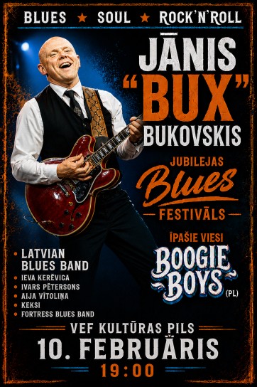Meklēšanas rezultāta izrādes "Jānis “BUX” Bukovskis jubilejas Blues Festivāls" attels